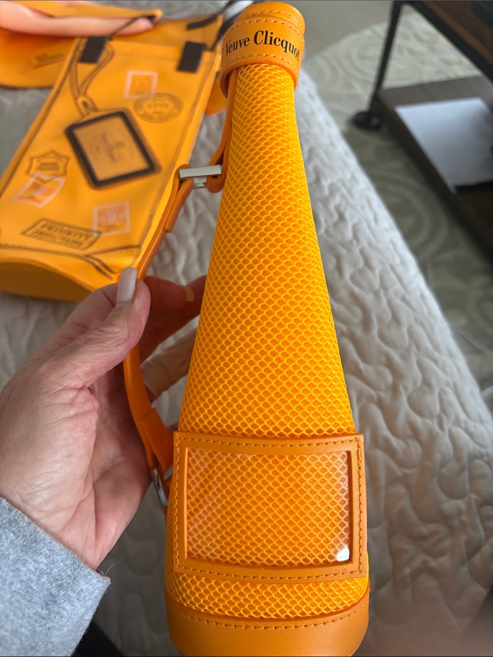 Veuve Clicquot Orange Champagne Bottle Sleeve - Bright Orange